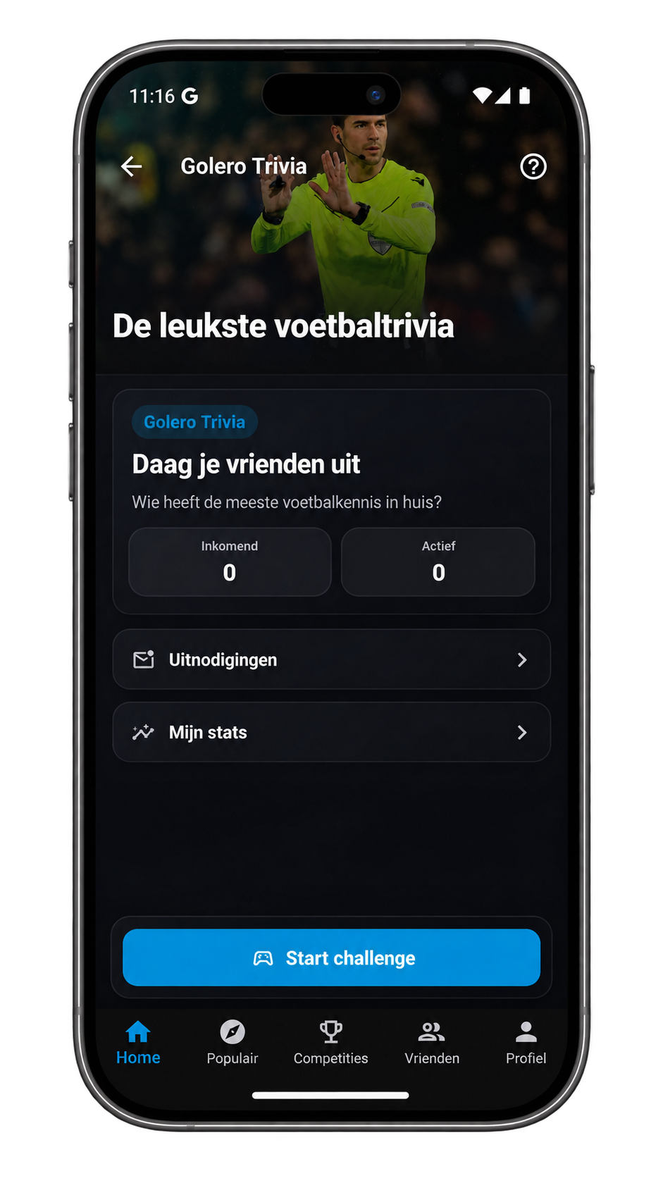 Golero Trivia dashboard